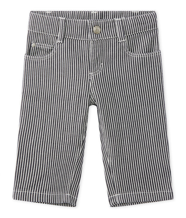 Baby boys' striped trousers blue/white