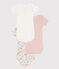 Short-Sleeved Floral Cotton Bodysuits - 3-Pack variante 1