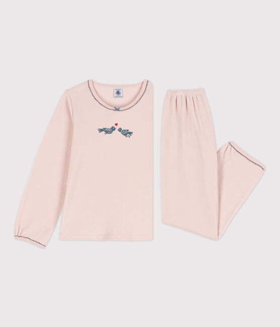 Girls' Velour Pyjamas SALINE pink