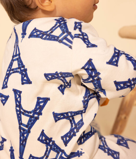 Babies' Cotton Paris Themed Pyjamas AVALANCHE white/MULTICO