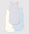 Babies' Starry Openwork Sleeveless Organic Cotton Bodysuits - 3-Pack variante 1