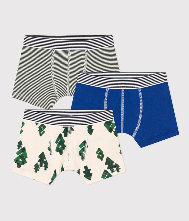 Boys' Chalet Cotton Boxer Shorts - 3-Pack multicolor