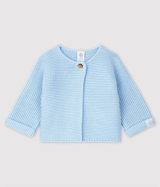 Babies' Organic Cotton Knitted Cardigan TOUDOU blue