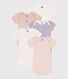 Short-Sleeved Floral Cotton Bodysuits - 5-Pack
