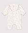 Combinaison b&eacute;b&eacute; en coton &agrave; volants imprim&eacute;e &agrave; fleurs Ecru/multicolor