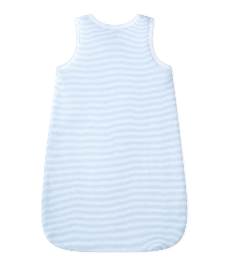 Baby boys' milleraies-striped newborn sleep sack FRAICHEUR blue/ECUME white