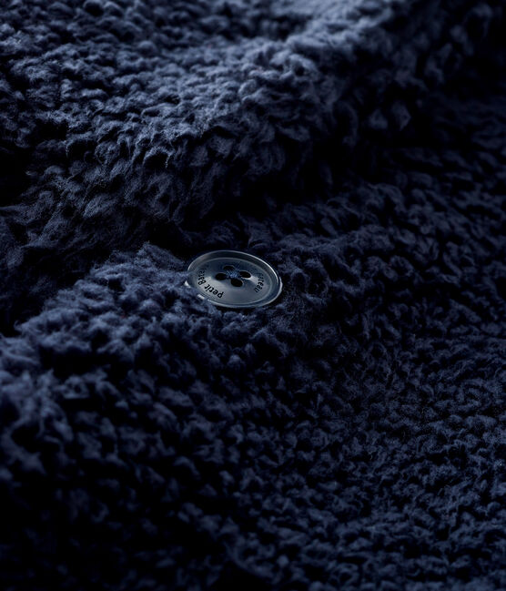 Baby girl's sherpa coat SMOKING blue