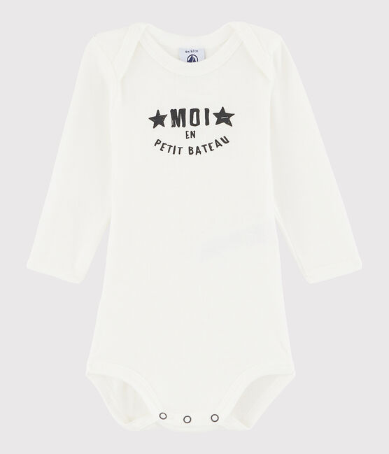Unisex Babies' Long-Sleeved Bodysuit MARSHMALLOW white