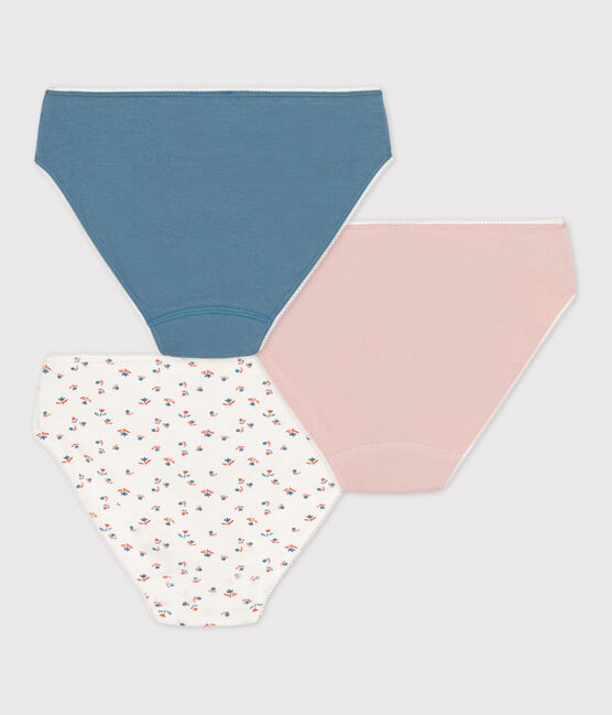 Girls' Floral Cotton and Elastane Briefs - 3-Pack variante 1