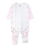 Unisex baby bodyjama VIENNE pink/ECUME white