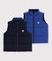 Children's plain, sleeveless puffer jacket black/blue