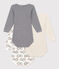 Babies' Tractor Patterned Long-Sleeved Cotton Bodysuits - 3-Pack variante 1