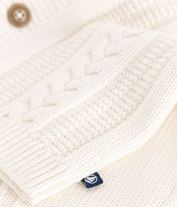 Babies' cotton cardigan white