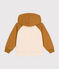 Little boys' fleece hoodie AVALANCHE beige/CUIVRE