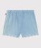 Babies' shorts in embroidered chambray BLEU CLAIR blue