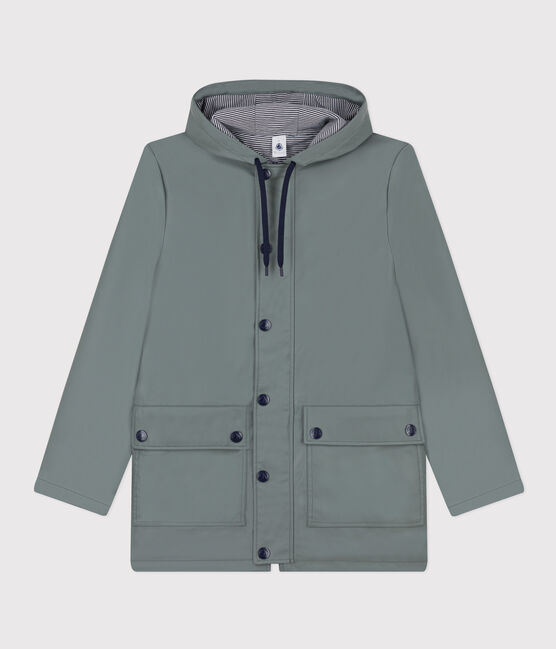 Iconic Recycled Fabric and Organic Cotton Raincoat THUYA green
