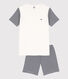 Boys' Pinstriped Short Cotton Pyjamas