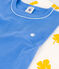 Boys' Short-sleeved Cotton Pyjamas MARSHMALLOW white/MULTICO white