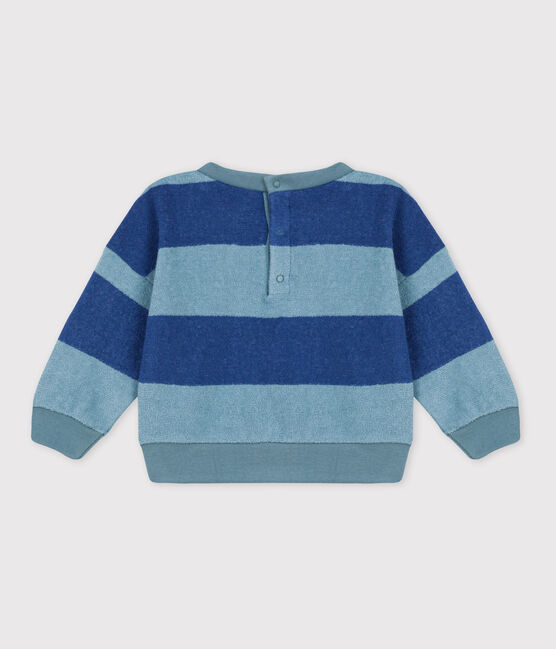 Babies' Stripy Terry Sweatshirt CREPUSCULE /ROVER