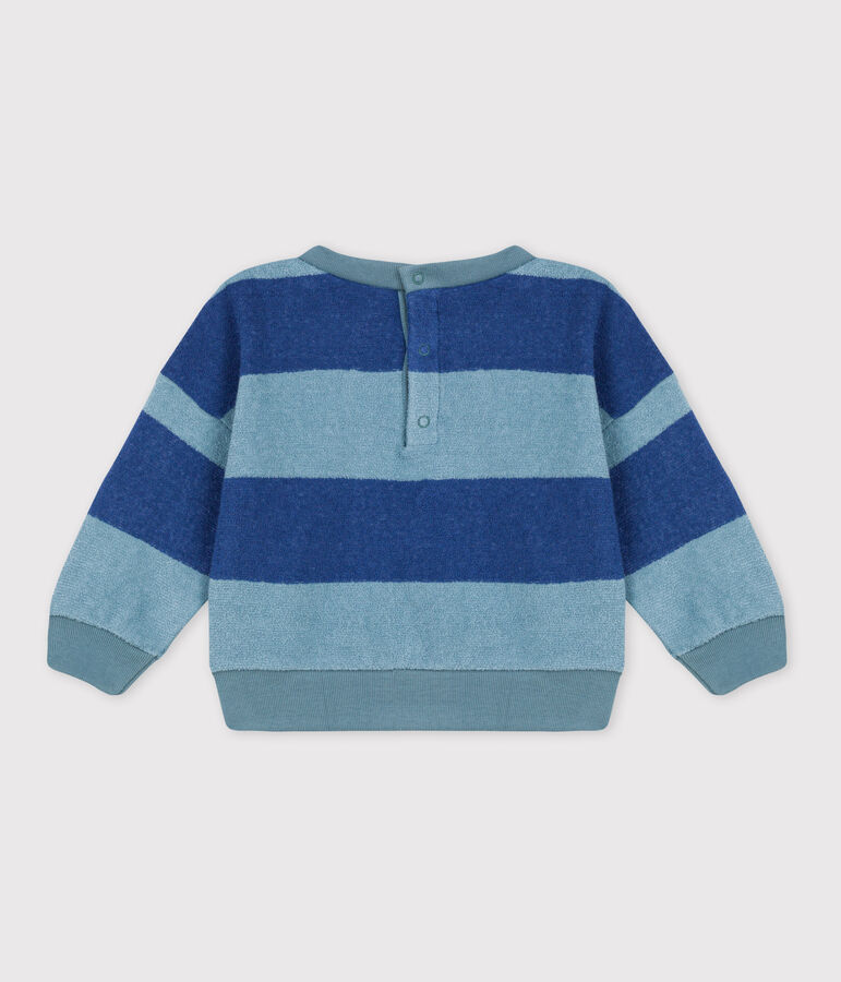 Babies' Stripy Terry Sweatshirt blue/blue