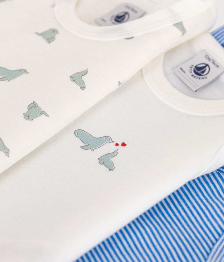 Babies' sleeveless printed cotton bodysuits - 3-Pack multicolor