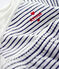 Babies' Striped Organic Cotton Clothing - 3-Pack MARSHMALLOW white/SMOKING blue