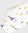 Babies' whale-print cotton bag MARSHMALLOW /ADRIATIC