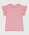 Children's plain short-sleeved cotton T-shirt CHARME pink