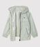 Girls' Recycled Polyester Mid-Length Windcheater AVALANCHE white/BRUT