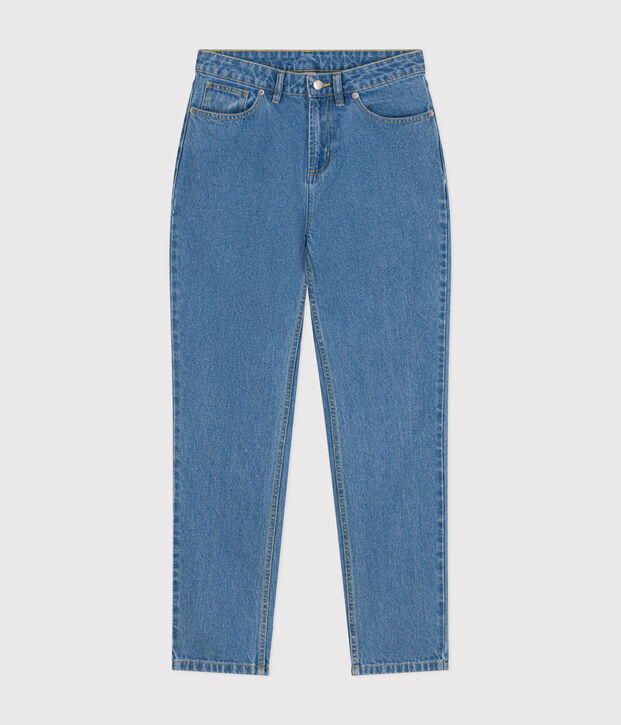Women's straight denim trousers blue
