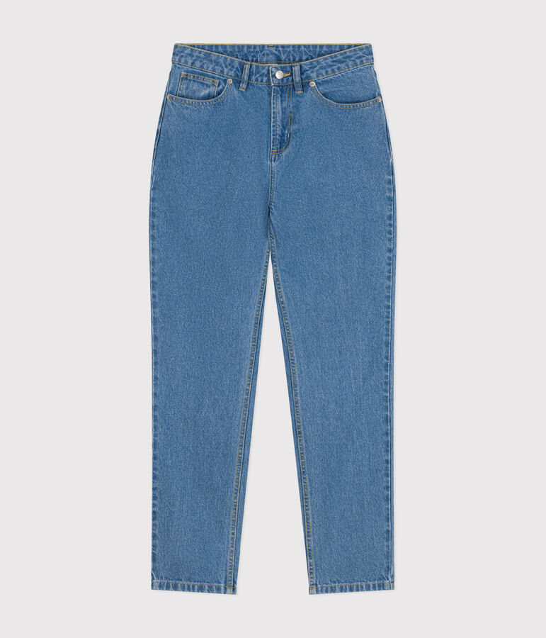 Women's straight denim trousers blue
