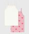 Pack of children's heart print cotton tank tops variante 1