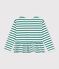 Children's cotton Breton top green/green