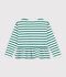 Children's cotton Breton top green/green