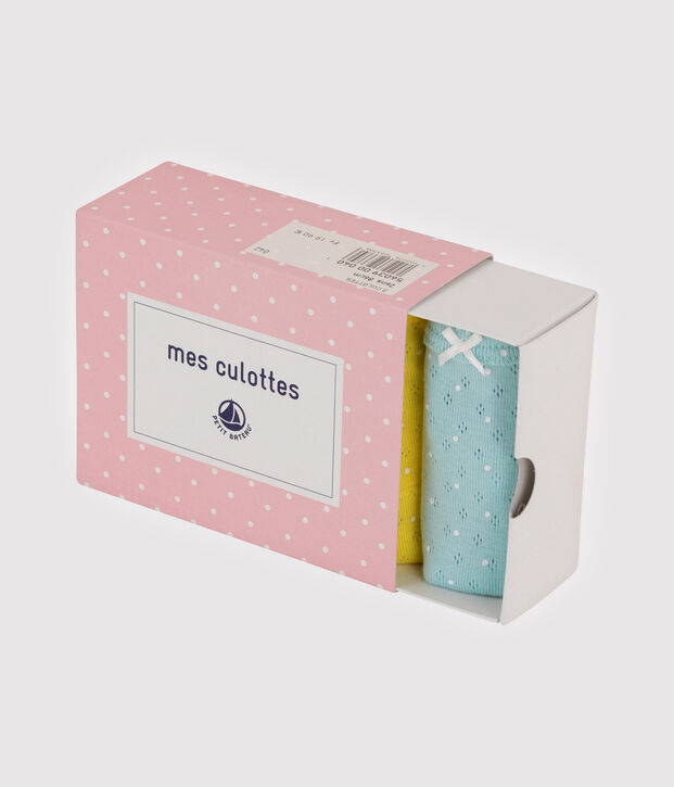 Girls' High-Rise Openwork Knickers - 3-Piece Set multicolor