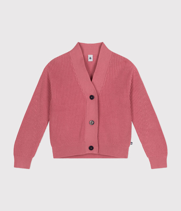 Women's cotton cardigan pink