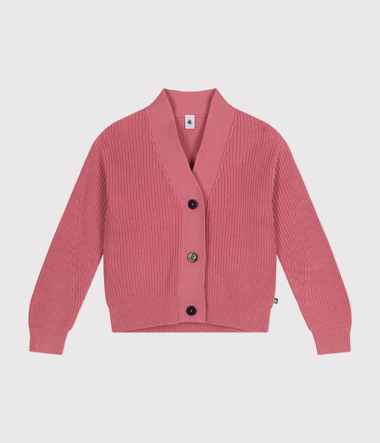Women's cotton cardigan pink