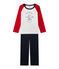 Boy's silkscreen print pyjamas SMOKING blue/LAIT white/FROUFROU
