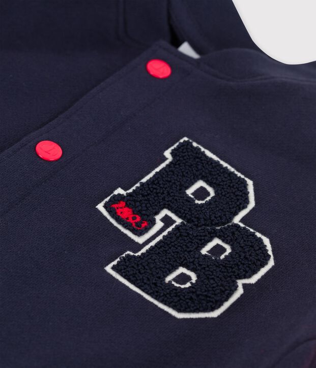 Unisex Children's Fleece Baseball Cardigan red/blue