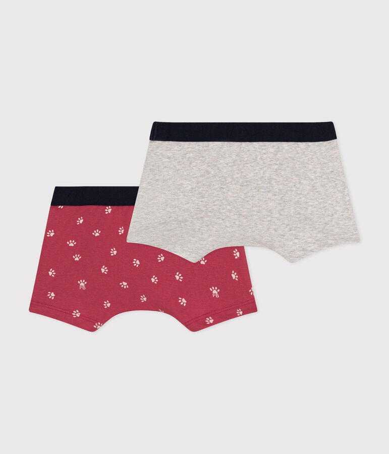 Boys' cotton boxer shorts - 2-Pack multicolor