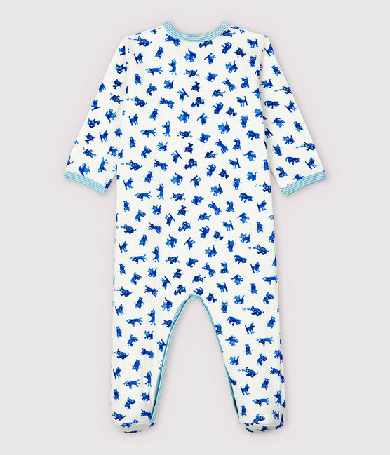 Babies' Kitten Tube Knit Sleepsuit MARSHMALLOW white/MULTICO white