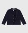 Children's plain cotton cardigan SMOKING blue