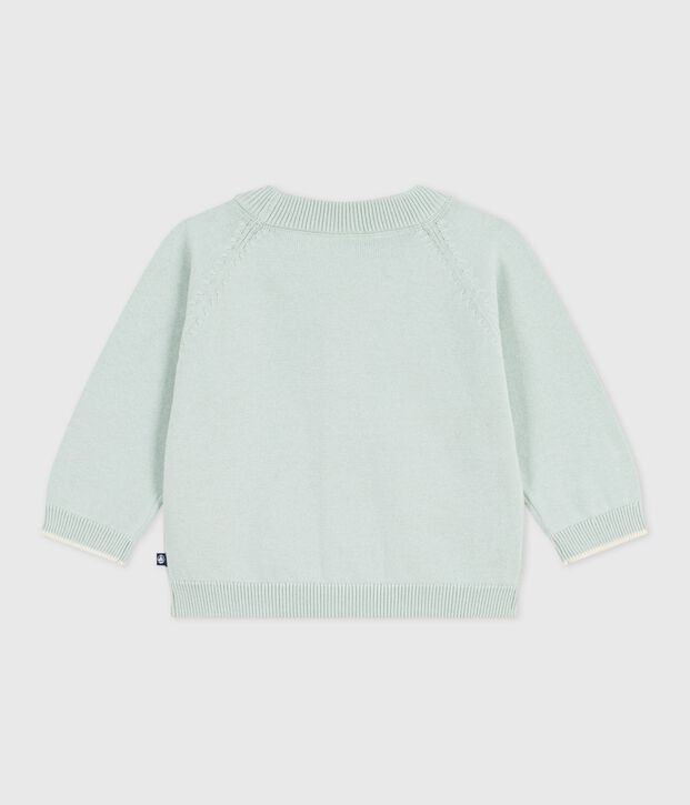 Babies' plain cotton cardigan SPRAY