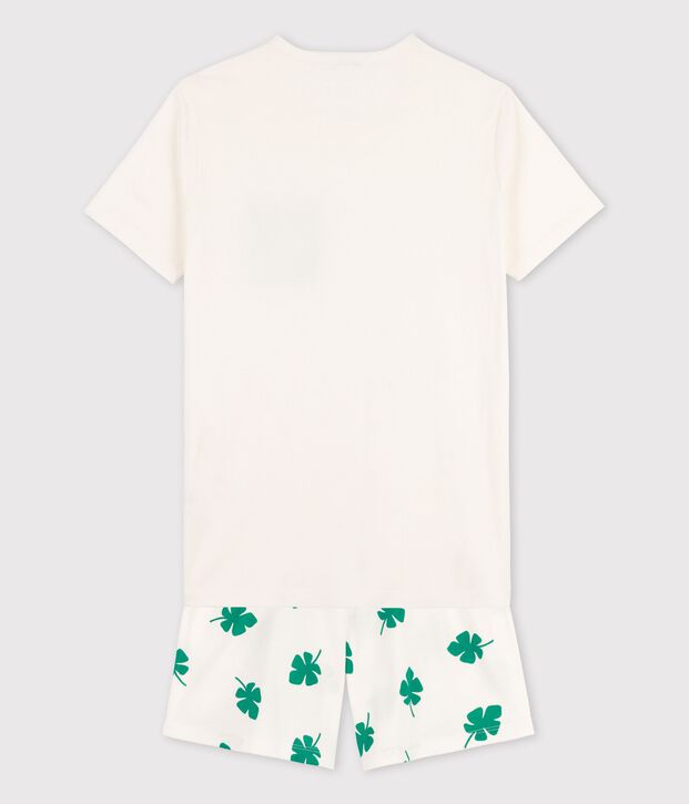 Boys' Organic Cotton Short Pyjamas white/multicolor