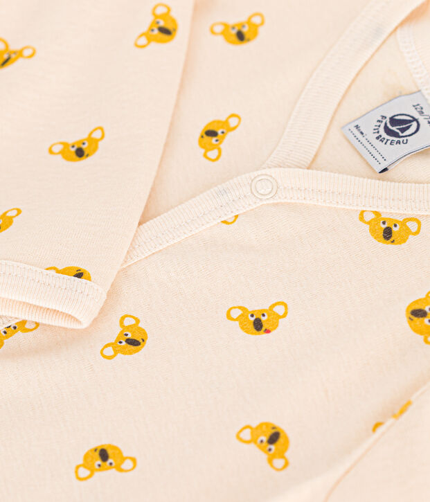 Babies' Koala Patterned Cotton Pyjamas white/multicolor