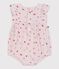 Babies' floral print cotton gauze rompers pink/multicolor