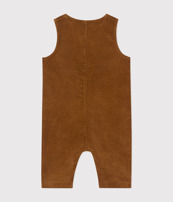 Babies' velour jumpsuit CUIVRE brown