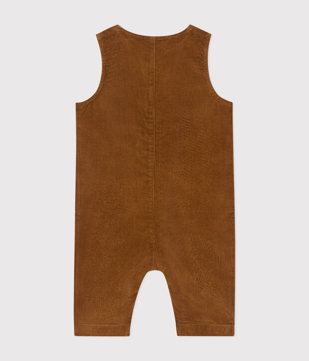 Babies' velour jumpsuit brown
