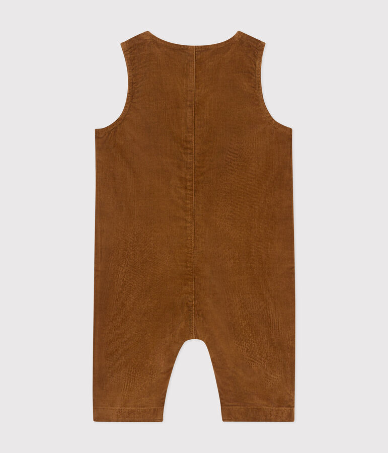 Babies' velour jumpsuit brown