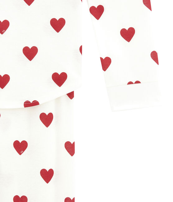 Girls' Pyjamas MARSHMALLOW white/TERKUIT red